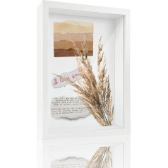 VUVUZULA 3D bilžu rāmis aizpildīšanai Balts objektu rāmis 28 x 35 cm dziļš 3D rāmis Deep Picture Frame aizpildīšanai