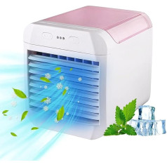 Portable Air Conditioner Fan - USB Powered Air Cooler, Humidifier, Personal Mini Air Cooler, Ultra Quiet Cooling Fan for Family, Travel, Office