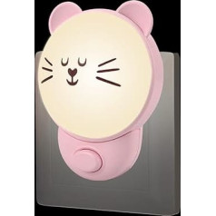 Annmore Children's Night Light with Switch Socket Light Cat Nursing Light Baby First Equipment Newborn Nursery Wall Decoration Lamp