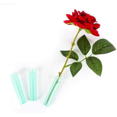 100 Pieces Flower Water Tubes for Flower Arrangements Clear Blue Plastic 2.8