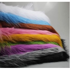 Mākslīgo kažokādu audums Long Stack 12 cm Luxury Shag audums amatniecības Foto Prop Background Fursuit paklāji Kostīmi Modes apdare Cosplay 50 x 170 cm Krāsa: 26 Red