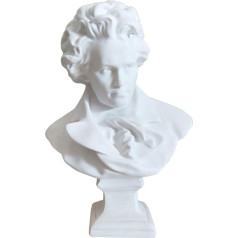 EXCEART dervos eskizo figūros Beethoveno biusto statulos figūros Gipso linijos piešimo statulos replika biusto skulptūros figūros, skirtos eskizų praktikai (balta)