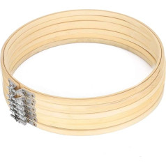 20/26 cm bambuko siuvinėjimo lankas reguliuojamas apskritimo kryželio siuvinėjimo lankas, skirtas rankiniam siuvinėjimui, siuvinėjimui kryželiu, 