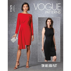 Vogue Pattern V1675A5 Sieviešu kleita, A5, 34-42, papīra, asorti (6-8-10-12-14)