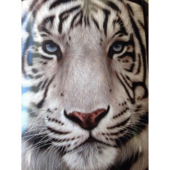 YISUMEI Sega 150 x 200 cm Mīļas segas Soft Flannel Soft Fleece Blanket Bed Throw White Face Tiger