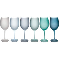 Villa d'Este Home Tivoli Shades of Blue 6 matētu glāžu komplekts 550ml