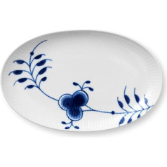 Royal Copenhagen Zils rievots porcelāna servīzes šķīvis Mega Blue, 23 cm, 1016888, zils/balts, zils/balts