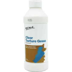 MONT MARTE Premium Clear Texture Gesso 500ml Tinka akriliniams dažams, aliejiniams dažams, spalvotiems pieštukams, pastelėms, grafitui ir anglims