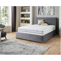 Aspire Beds Eco Reprieve divpusējs 1000 Pocket Spring matracis, 23 cm, balta mala, Premium Economy Pocket matracis, putu poliestera Pocket Spring vienība, mazs, divvietīgs