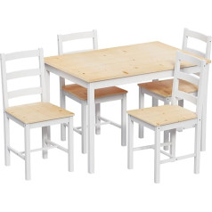 Vida Designs 4 sēdvietu pusdienu komplekts White Pine