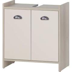 Schildmeyer Lindholm Vanity Unit 56.9 x 33 x 62.4 cm Wood Composite Sand Oak Decor/Cream Beige