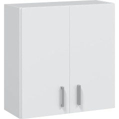 Habitdesign 005148O - Multi-purpose white hanging cabinet, Measurements:60 x 59 x 26.5cm.