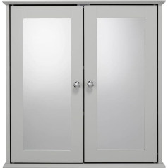 Croydex Medicine Cabinet, Wood, Grey, 580 x 560 x 130 mm