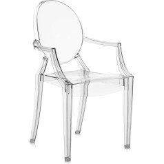 Kartell Bērnu krēsls, plastmasa, caurspīdīgs, 39 x 63 x 37 cm