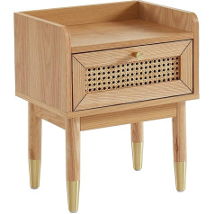 Baïta BAÏTA Léon Bedside Table MDF Oak Veneer Beech Wood Length 40 cm