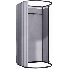 Lxsehn Freestanding Changing Room, U-Shape Movement Track Changing Room, Floorstanding Portable Privacy Screen, Shading Changing Eyelet, Iron Holder, for Office, Shopping Mall