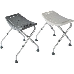 Identités Shower Stool Shower Stool Shower Stool Shower Stool Shower Chair Shower Stool Foldable Shower Stool Grey Foldable for Easy Storage and Transport