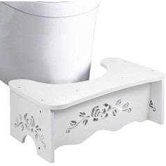 Ejoyous Squatty Toilet Stool, Medical Toilet Stool for Healthy, Non-Slip Potty Stool, Squat Toilet Stool, White, 7 Inches, Smooth Surface