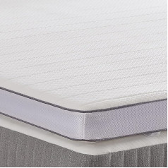 Shinera Gel Foam Mattress Topper 140 x 200 cm - Cooling Gel Mattress Topper Hardness H2 H3 - Gel Topper Cool Made of 10 cm Height Memory Foam - Mattress Topper for 140 x 200 cm Sofa Bed Box Spring Bed