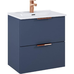 Highway Набор мебели для ванной комнаты 50, 50 см, 2 ящика, настенный керамический шкаф с мягким закрытием, шкаф для ванной с раковиной, напольный 