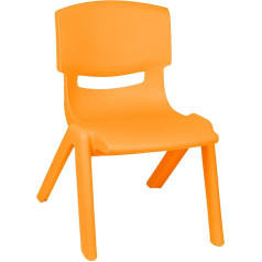 Alles-Meine.de Gmbh Children's Chair - Choice of Colours - Orange - Plastic - Maximum Load 100 kg / Tilt Proof - for Indoor and Outdoor Use - 0 - 99 Years - Stackable - Garden - Children's Furniture for