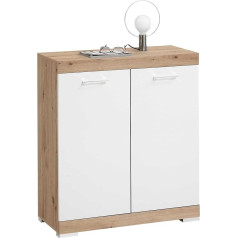 Möbel Jack Kumode Bufete | Decor | Artisan Oak | Matt White | 2 durvis | 80 x 90 x 35 cm