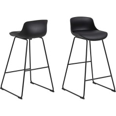Ac Design Furniture 85087 Tille bāra krēsls, Leatherette, L: 49 x W: 43 x H: 94 cm, 2 gab., 2 gab.