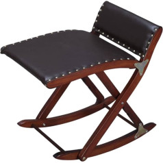 Medosan Koka taburete kājām | Kāju šūpuļkrēsls | Relaksējošas šūpoles | Saliekamās | Masīvkoka | Ar augstas kvalitātes mākslīgās ādas pārvalku | Regulējams augstums 3 virzienos