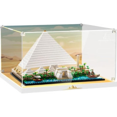Aliquid Acrylic Display Case for Lego Cheops Pyramid 21058, 3 mm Acrylic Display Case for Lego 21058 (Not Included Clamping Blocks Set)