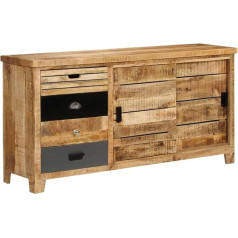 Vidaxl Masīvkoka mango bufete 160 x 40 x 80 cm Kumode ar atvilktnēm Bufete Highboard