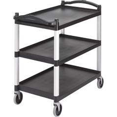 Cambro KD Cart servicion Cart 3 Shelves, Black, 101.5 x 54 x 95 cm