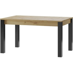 Furniture24 Lucas 40 140-175-210 Izvelkamais pusdienu galds Artisan Oak / Black