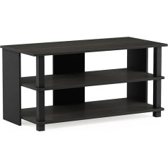 Furinno Sully TV Shelf, Wood, Espresso/Black, 39.5 x 79.98 x 40 cm