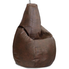 Happers Mākslīgās ādas iekštelpu pupiņu maiss Pear Brown XL