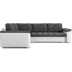 Generic Wohnlandschaft Vegas 245/195 with Sleep Function Best Corner Sofa Corner Sofa with Bed Box (Lawa 17 + Soft 17 Left)