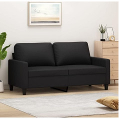 CIADAZ 359137 2-vietė sofa juoda 140 cm dirbtinė oda, Sofos ir sofos, Sofa svetainė, Sofa paauglių kambariui, Sofa poilsiui, Sofa miegamajam, Miegamojo sofa, Minkšta sofa