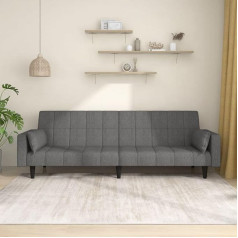 Zeyuan Sofa-lova 2 vietų su 2 pagalvėlėmis, šviesiai pilkas audinys, poilsio sofa, sofos ir kušetės, poilsio sofa, sofa svetainei, sofa su miego funkcija - 375833