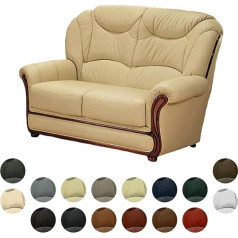 Myvorrei 2 Seater Sofa in Real Leather, Made in Italy, 135 x 95 cm, Height 102 cm, Available in 16 Colours