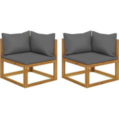 Zeyuan Ecksofas 2 STK. Modular mit Kissen Massivholz Akazie, Sofas & Couches, Couch, Sofa Wohnzimmer, Sofa Für Jugendzimmer, Relaxsofa, Sofa Für Schlafzimmer, Polstersofa - 318551