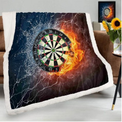 ‎Cfpolar Dartscheiben-Feuerwasserdecke, leicht, gem¨¹tlich, flauschig, warm, weiche Mikrofaser, Geschenk f¨¹r Couch, Bett, Sofa, Wohnzimmer, Schlafzimmer, Reisen, Herbst, Camping, Kinder, Erwachsene