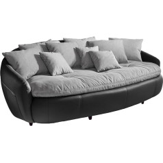 Mivano Megasofa, Aruba Large Sofa with Cushion 238 x 80 x 140 cm, Material Mix