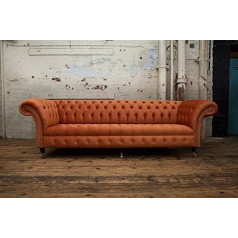 Jvmoebel Designer Sofa 4 Seater Upholstered Luxury Classic Textile Chesterfield Sofa Couch