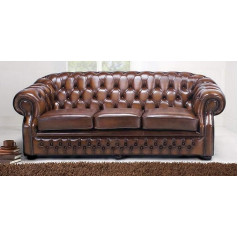 Jvmoebel Chesterfield Design Upholstered Couch Leather Sofa Set Luxury Textile Sofas #135