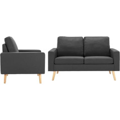 Whopbxgad Lauko terasos komplektas,Lauko baldų komplektas,Karalienės miegamoji sofa,2-TLG. Sofagarnitur Stoff Dunkelgraucouch,honbay sekcinė sofa,gnixuu sekcinė sofa,Love sac sofa,