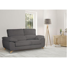 ‎Dmora Dmora Solid Crystal Upholstered Fabric 2 Seater Multi Position Sofa 170 x 85 x 107 см Антрацит