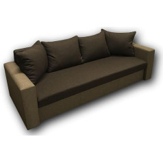 Generisch Möbel Nawstol - Pull-Out Sofa Bed 190 x 130 cm - Couch for the Living Room with Bed Box - Klara Sofa Bed (Dark Brown + Light Brown)