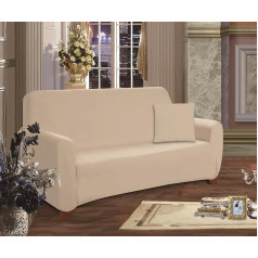 ‎Elegant Comfort Elegant Comfort® mēbeļu pārklājs, dīvāns, stiepjošs, krēmkrāsas krāsā