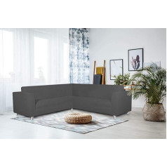 Itāļu gultasveļa Dahlia Sofa Stretch Cover 92% Poliesters 8% Elastāns Tumši pelēks 350-450cm