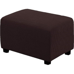 BEDSETS Stretch Ottoman Cover Sofa Cover Stool Protector Storage Ottoman Covers Mēbeļu aizsargs Mīksts taisnstūra aizsargvāciņš ar elastīgu jostu (tumši brūna, L)