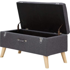 GFW Minstrel Large Ottoman Bench - Charcoal